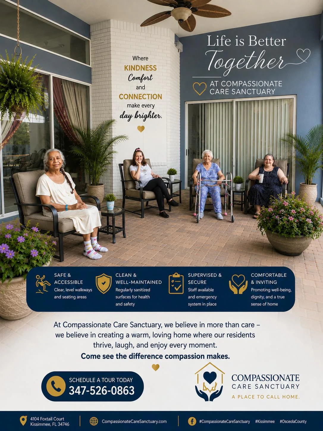 Client-supplied Life is Better Together promotional graphic displaying 347-526-0863